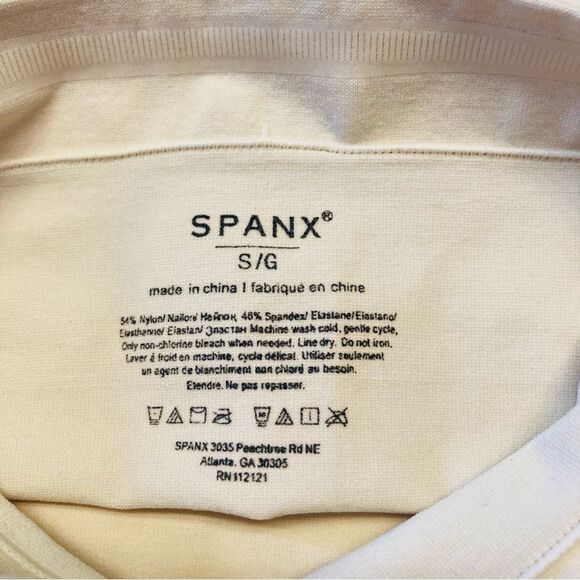 SPANX high waist girl short thigh shaper Slimmer Shapewear beige Size Small - Picture 3 of 7